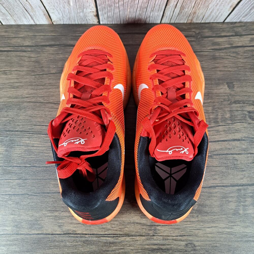 Nike Kobe x 10 Majors 705317-616 University Red Bright Crimson Hot Lava Mens 10 - Picture 6 of 9